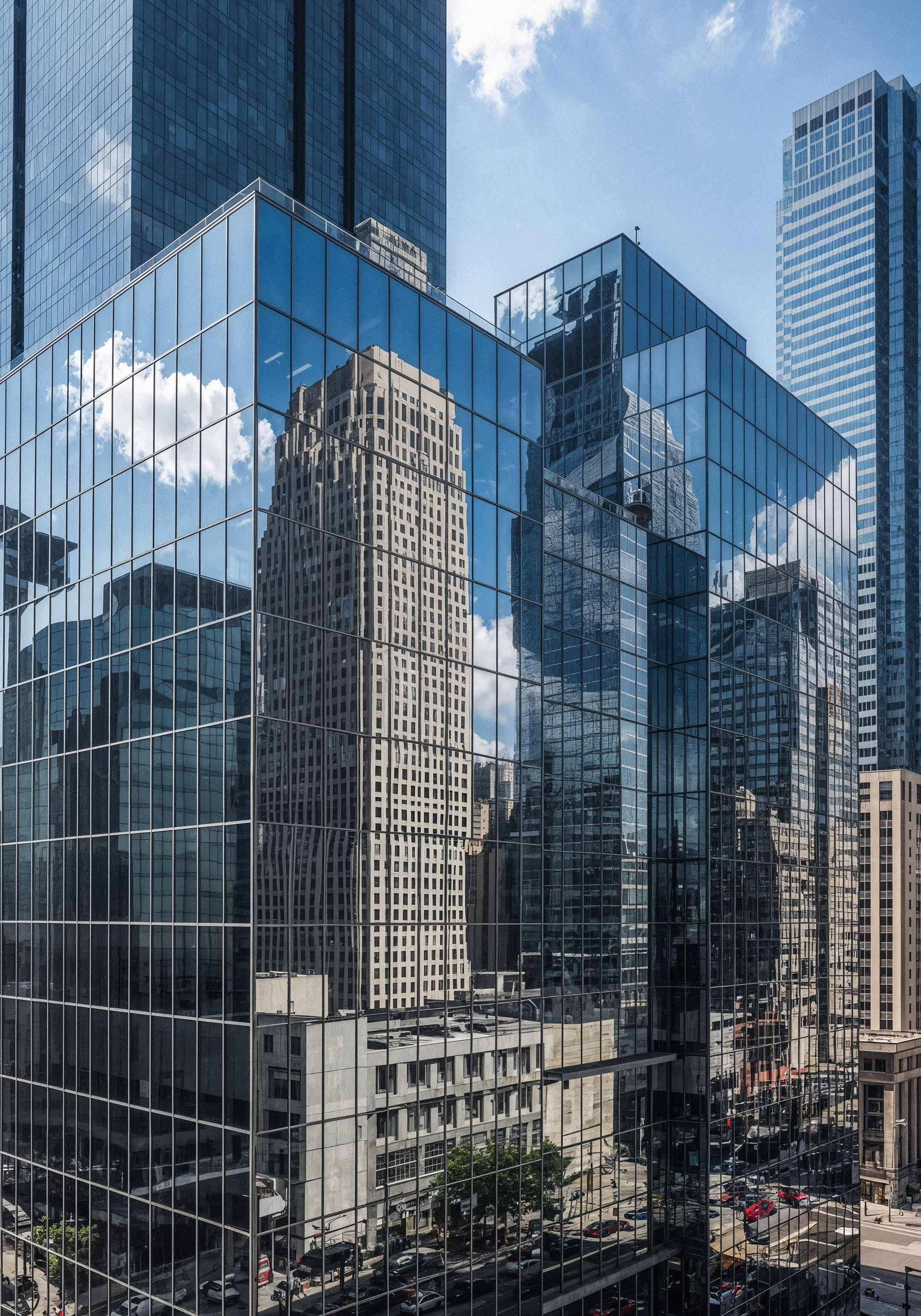 modern-skyscrapers-reflecting-skies-cityscapes